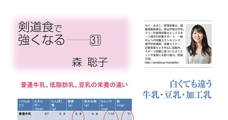 【コラム】剣道食で強くなる31 森聡子 -2011年2月号-