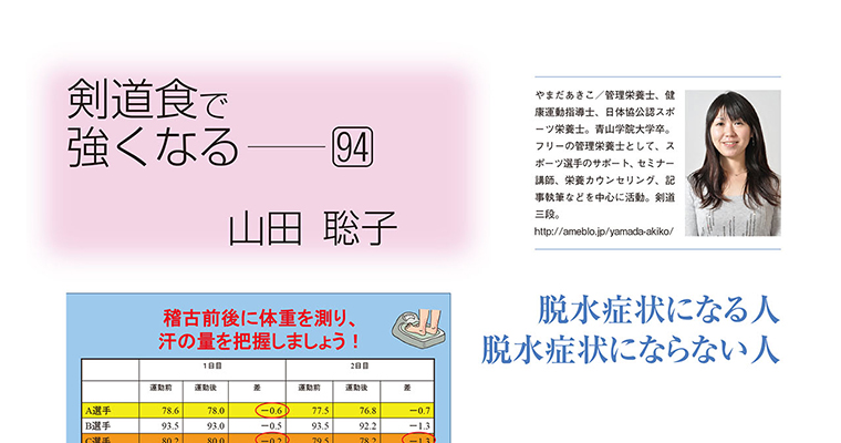 【コラム】剣道食で強くなる94 山田聡子 -2016年9月号-